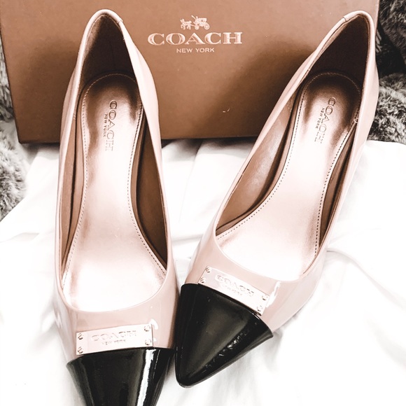 Coach Shoes - Coach small heel combo in nude